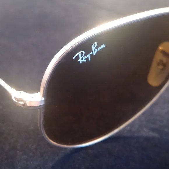 Ray-Ban Gold / Smoked Amber Brown Aviator Sunglasses - Picture 6 of 10